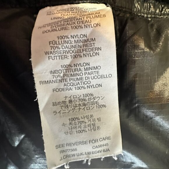 J.CREW Puffer Down Fill Vest Full Zip Black Insulated Outdoor Nylon Women's Med - Picture 6 of 10